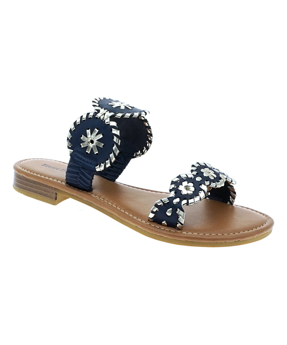 Pierre Dumas Women's Sandals NAVY - Navy Rosetta Sandal - Women | Zulily