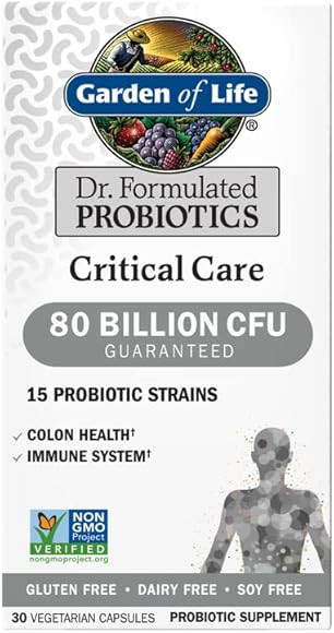 Amazon.com: Garden of Life Dr. Formulated Probiotics Critical Care 80 Billion CFU 15 Strains Colo... | Amazon (US)