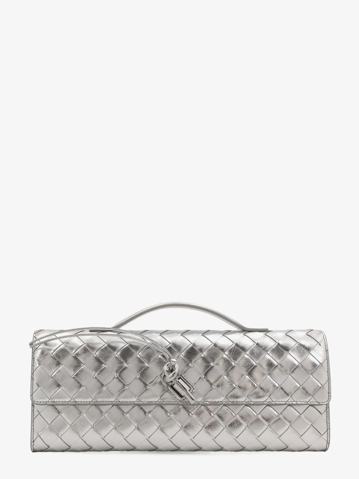Andiamo leather clutch with iconic Intrecciato motif - BOTTEGA VENETA - gender_Woman | Nugnes 1920