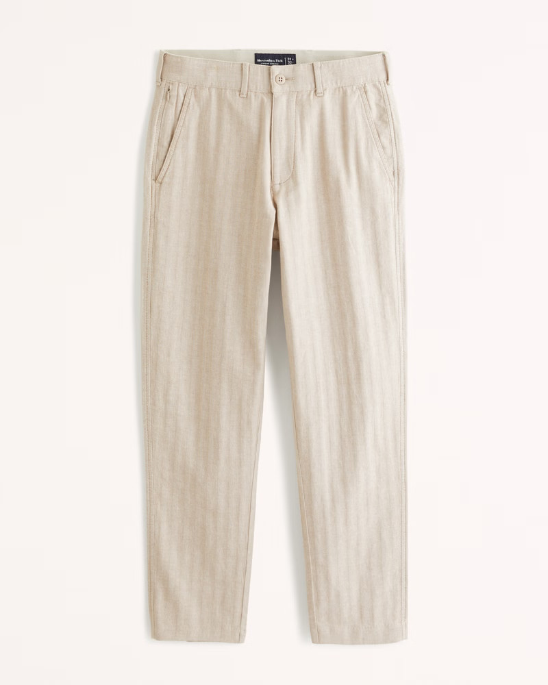 Fixed Waist Linen-Blend Pant | Abercrombie & Fitch (US)