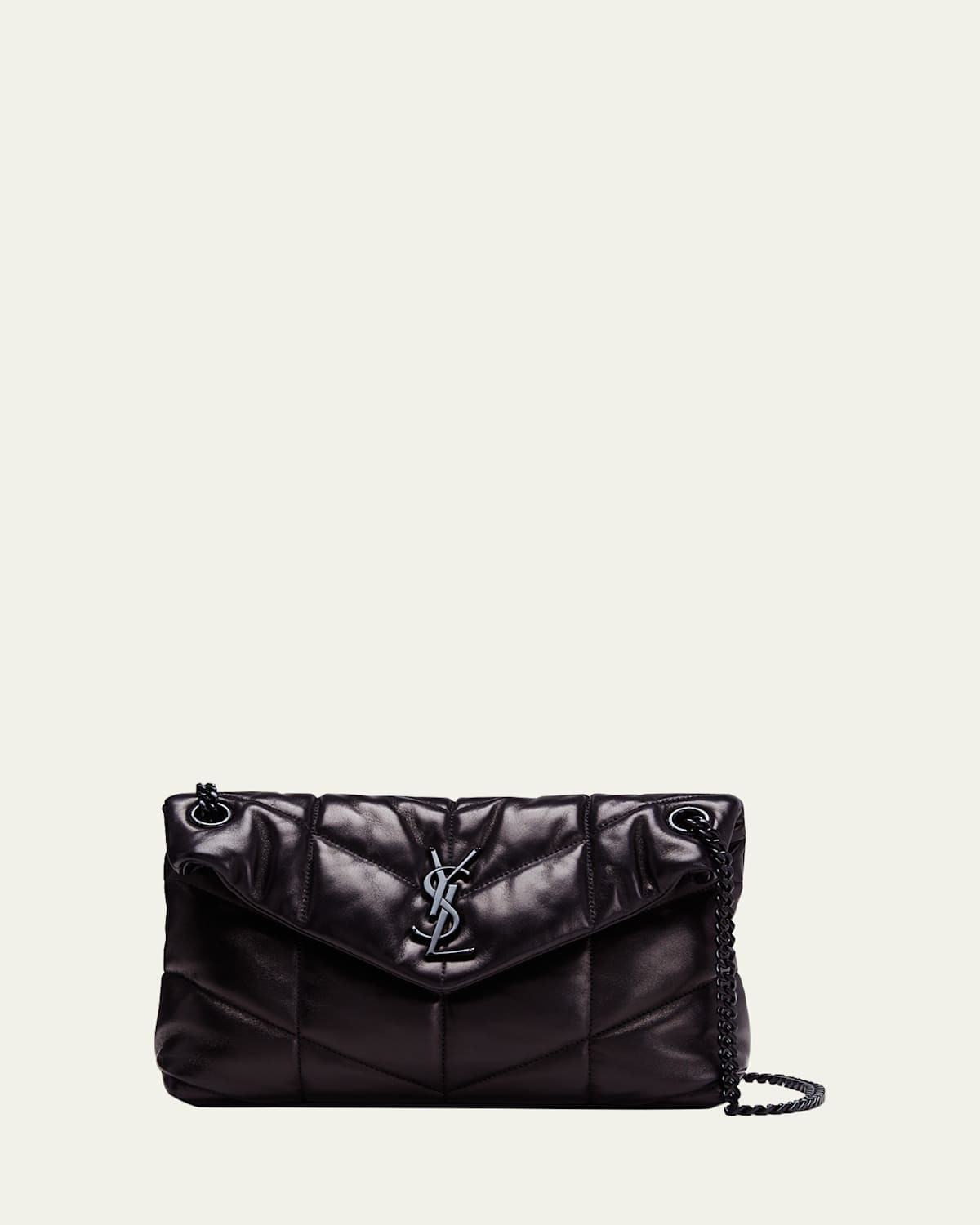 Lou Puffer Small YSL Shoulder Bag in Quilted Leather | Bergdorf Goodman