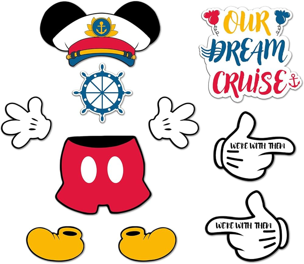 10 Pcs Cruise Door Magnet, Captain Mouse Cruise Door Decorations,Funny Mouse Ears Magnet for DCL ... | Amazon (US)