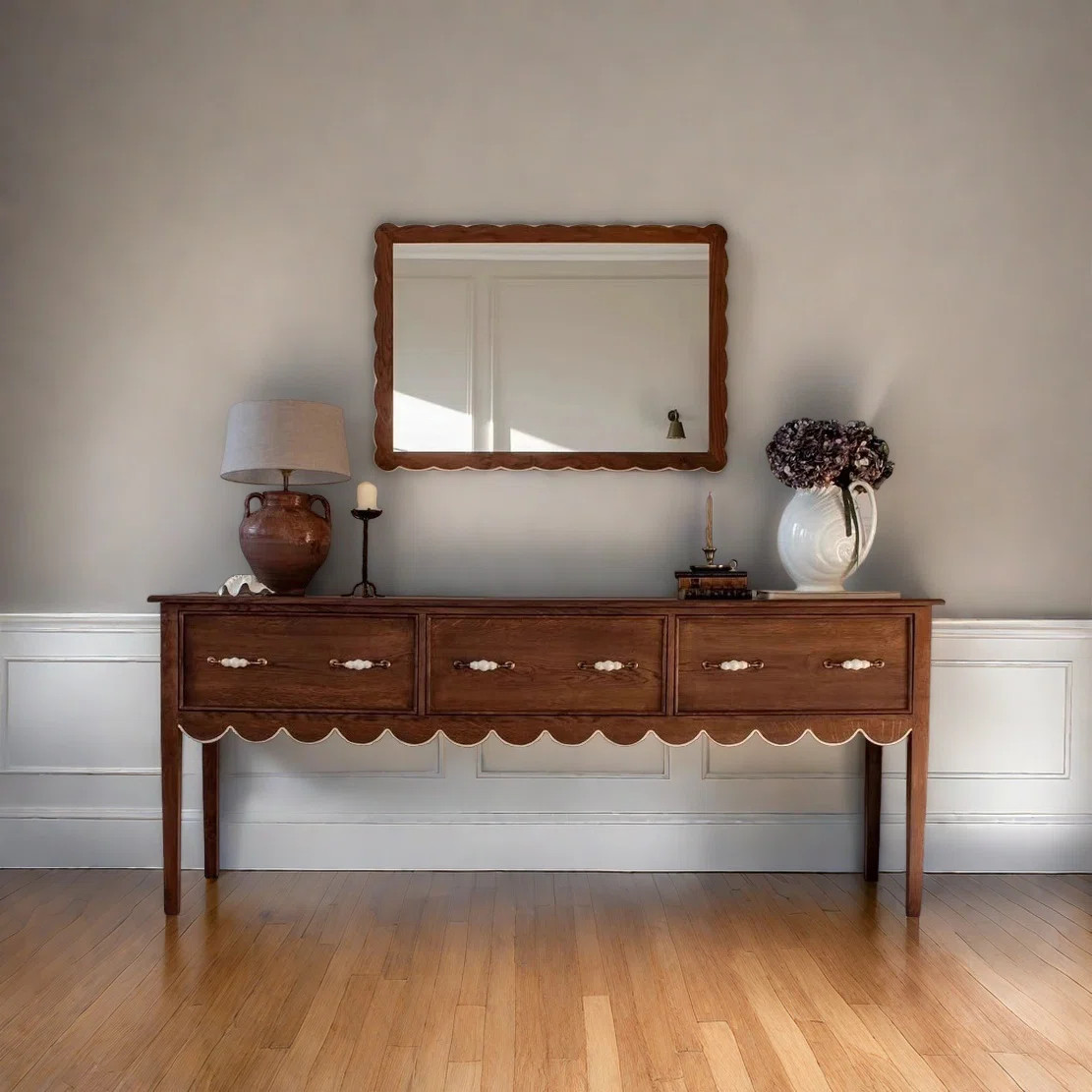 Retro Practical Console Table With 3 Drawers | Wayfair North America