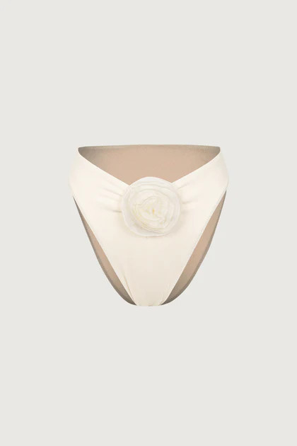 Rose High Rise Bottom (Faux Suede Cream/Cream) | SAME