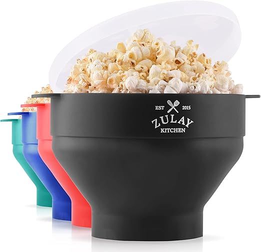 Zulay Kitchen Large Microwave Popcorn Maker - BPA Free Silicone Popcorn Popper Microwave Collapsi... | Amazon (US)