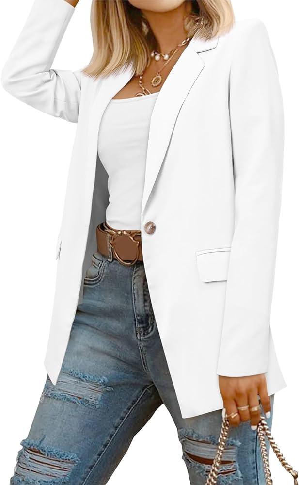 CRAZY GRID Women Business Casual Blazers with Lined Professional Work Suit Jacket with Pockets | Amazon (US)