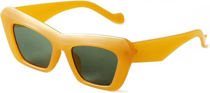 SDinm Retro Square Cateye Sunglasses for Women Men Vintage 70s 90s Nude Sunglasses Fashion Y2k Gl... | Amazon (US)