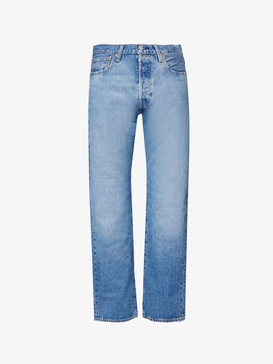 501 Original straight-leg mid-rise jeans | Selfridges