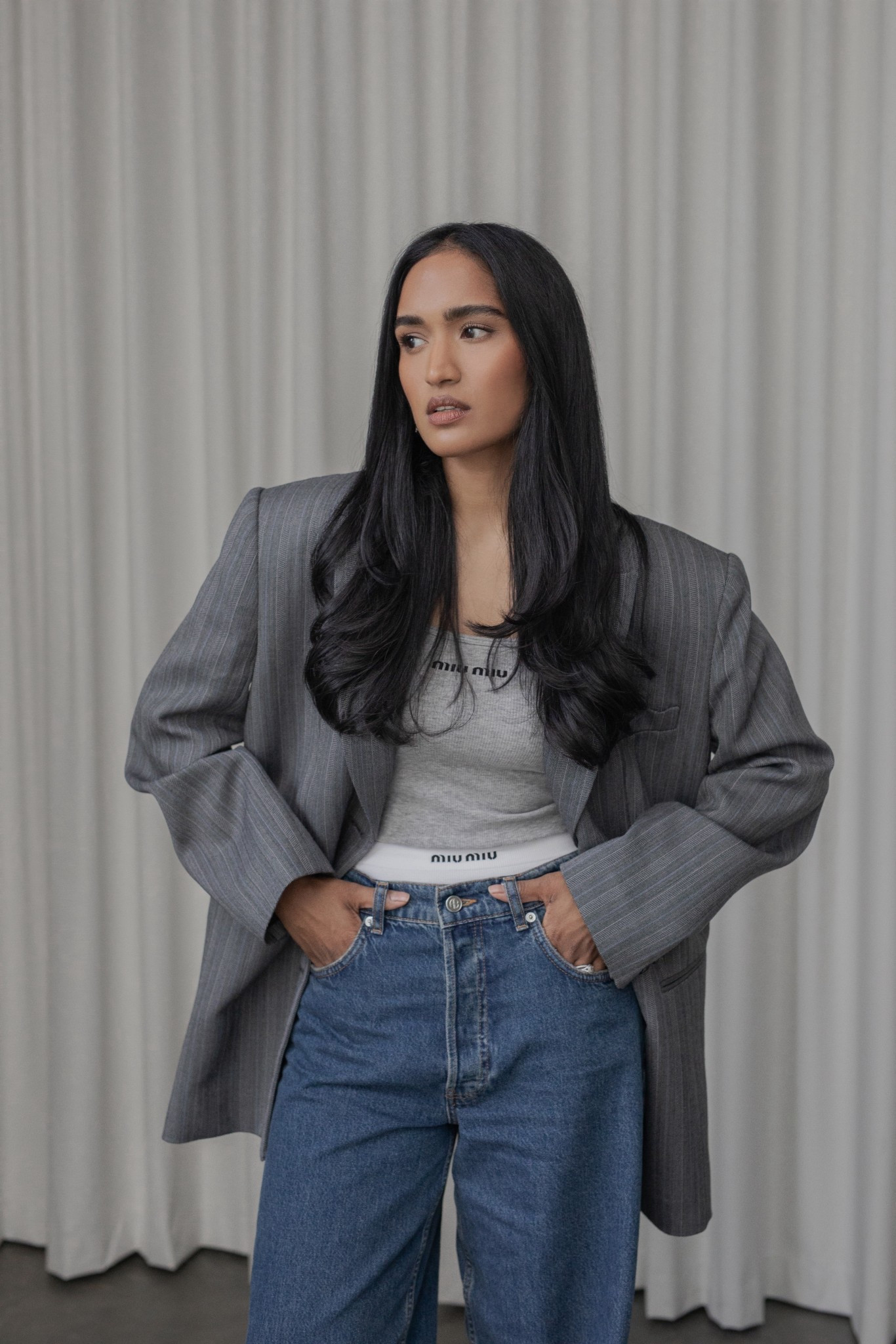 This blazer made me fall back in love with blazers 🤌🏾. 

Blazer - size S
MIU MIU tank - size S
MIU MIU shorts - size M
Denim - True to size 

#LTKstyletip #LTKluxury