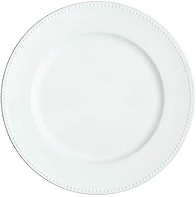 Richland Charger Plate Beaded Round 13" White Set of 12 | Amazon (US)