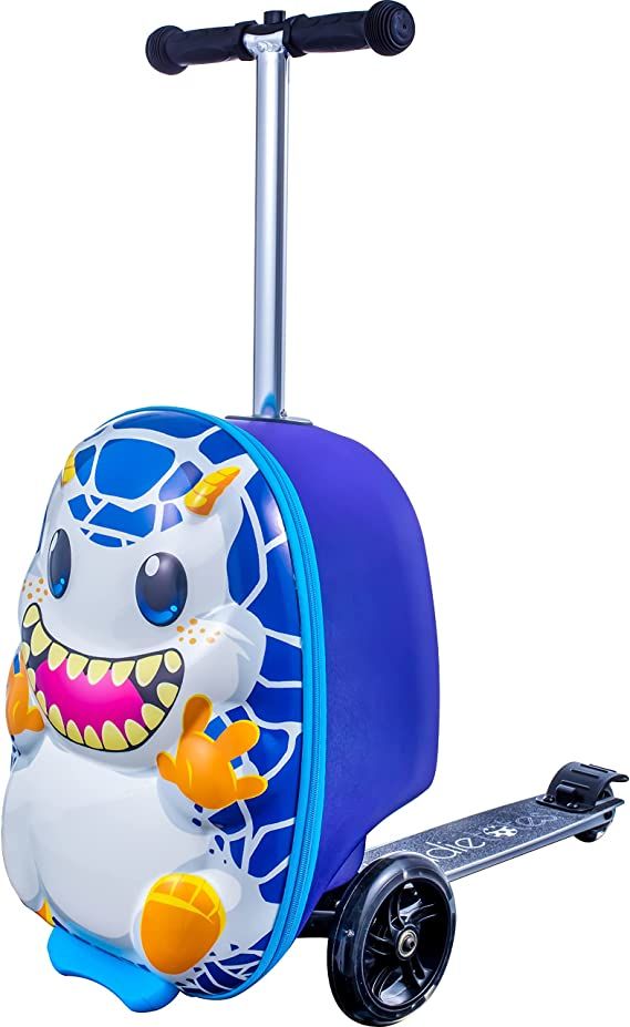 Kiddietotes 3-D Hardside Scooter Ride On Suitcase for Kids - Cute Lightweight Kids Luggage with W... | Amazon (US)