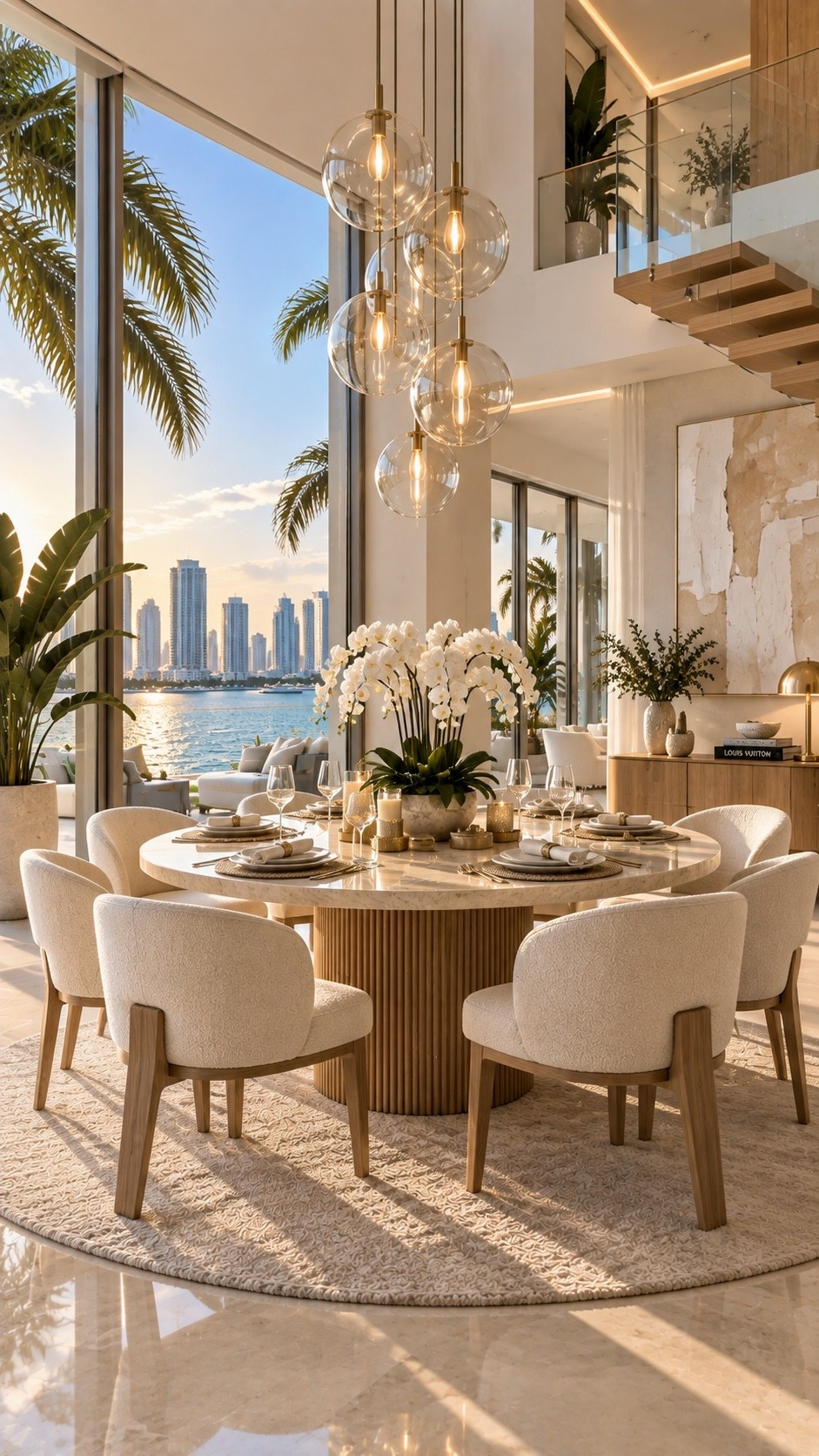 Shop This Room ✨ Bring Miami luxury home with a warm neutral dining space, sculptural furniture, statement lighting and soft natural textures. Shop the look and similar pieces through my LTK link below.

#MiamiInterior #MiamiHome #DiningRoomDecor #DiningRoomIdeas #ModernDiningRoom #LuxuryDiningRoom #NeutralInteriors #LuxuryInteriors #ModernHome #InteriorDesign #HomeDecor #HomeInspo #QuietLuxury #ContemporaryHome #DesignerHome #LTKHome #LTKFinds