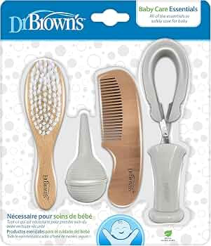 Dr. Brown's Baby Care Essentials Kit, Nail Scissors with Case, Nasal Aspirator, Cradle Cap Brush ... | Amazon (US)
