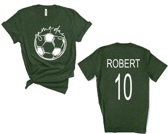 Custom Soccer Shirt, Soccer Shirt, Game Day Soccer Ball, Soccer Ball Tee, Mom shirt, Soccer Shirt... | Etsy (US)