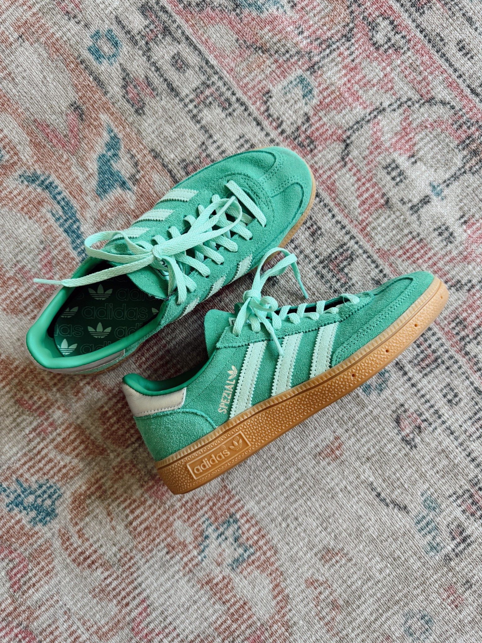 Obsessed with these Adidas Handball Spezial sneakers! 💚 The perfect pop of color with a classic, vintage feel. Style them up or down—either way, they’re a must-have.

#LTKStyleTip #LTKShoeCrush