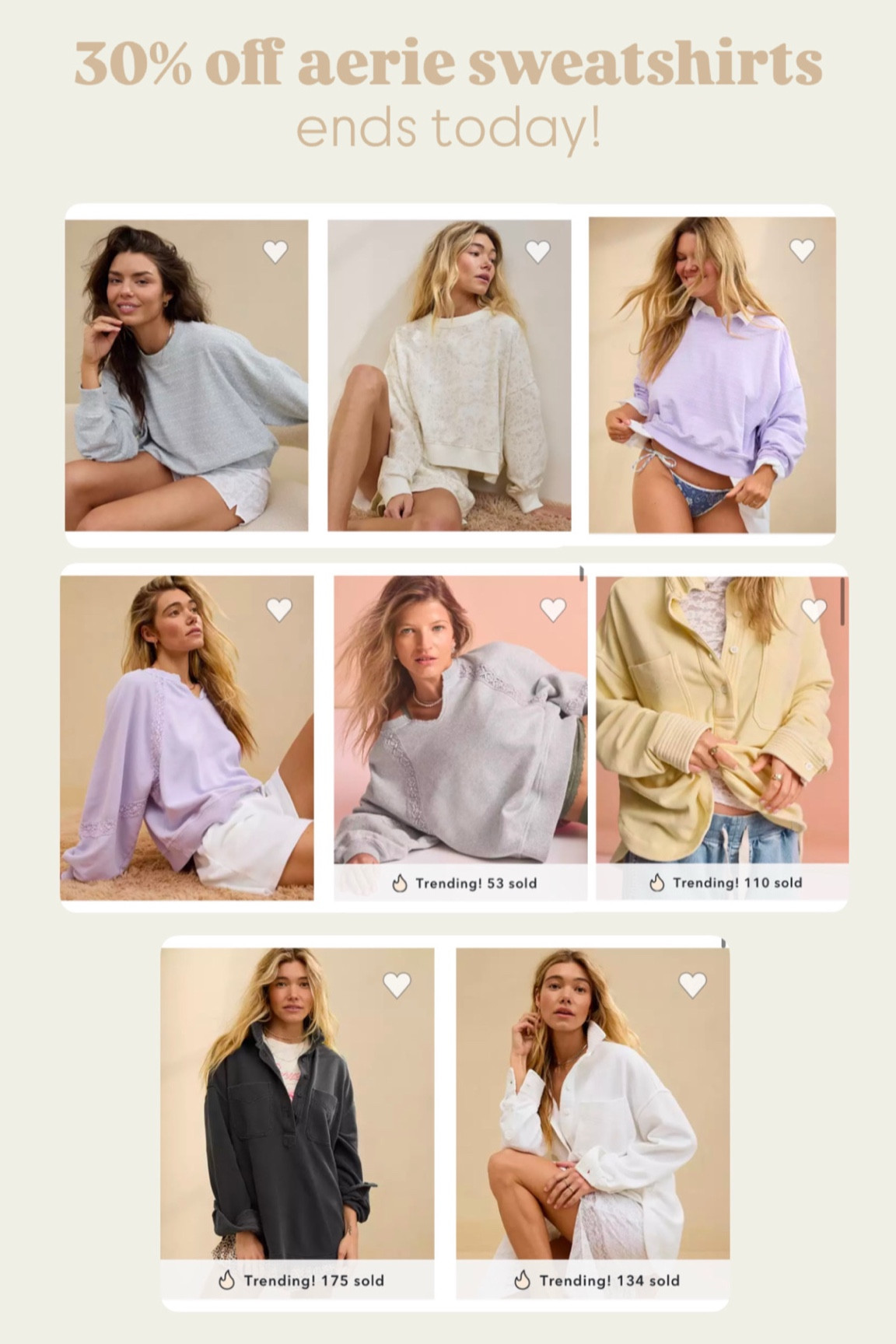 don’t miss this sale. aerie sweatshirts are divine!! always so soft. 👌 

#LTKOver40 #LTKSaleAlert #LTKMostLoved