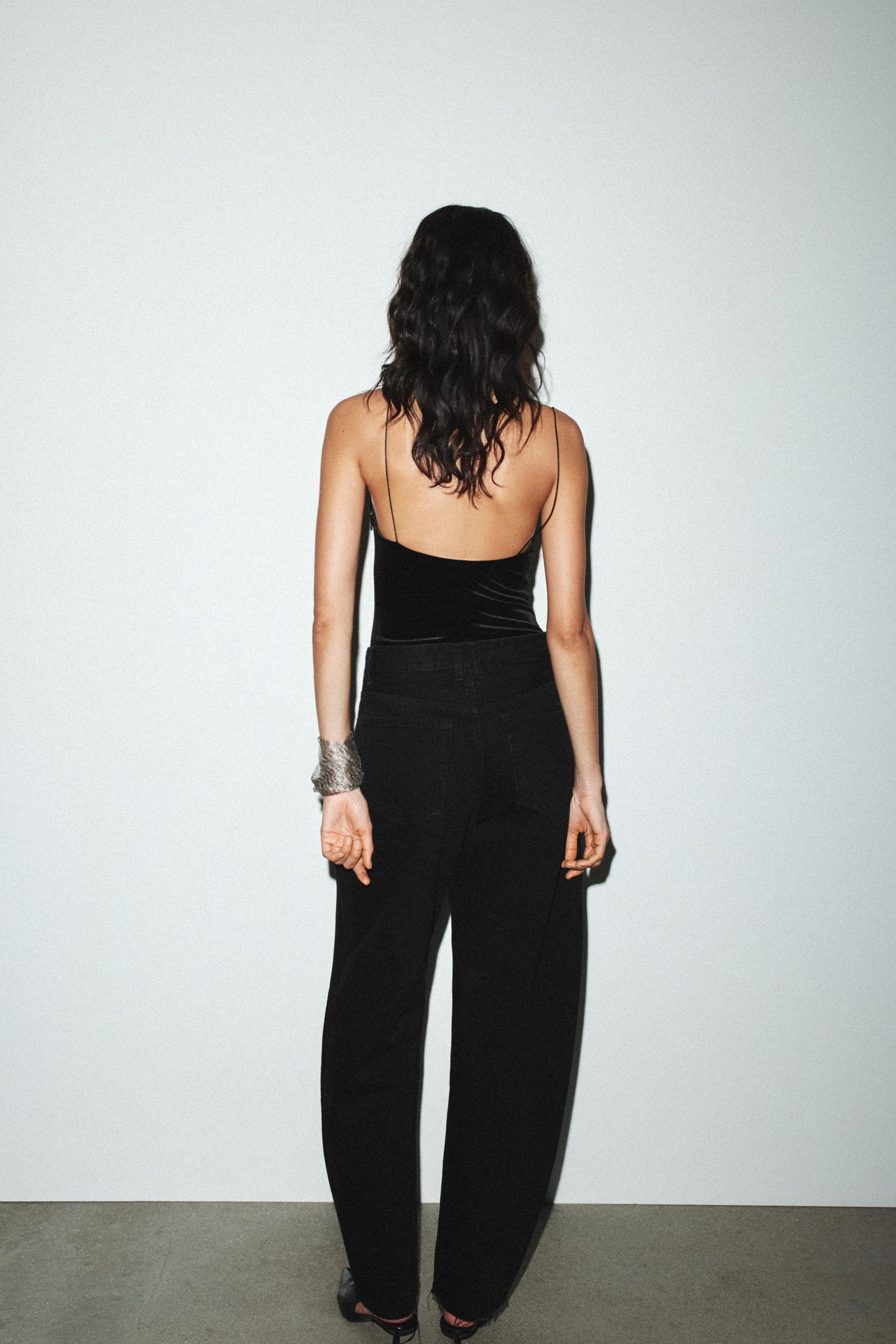 VELVET STRAPPY BODYSUIT | Zara US