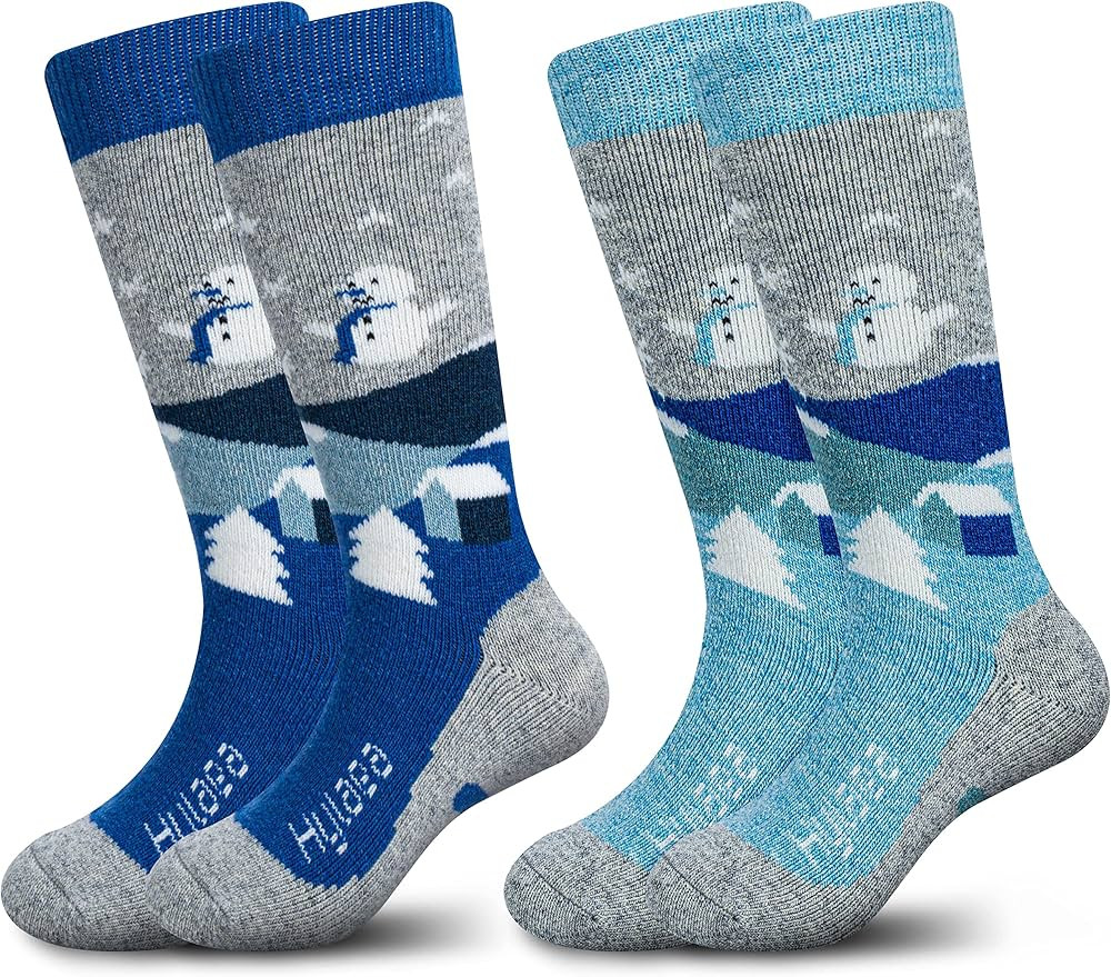 Hylaea Merino Wool Ski Socks Kids, Knee-high Warm Thermal Snowboard Skating Socks for Boys Girls ... | Amazon (US)