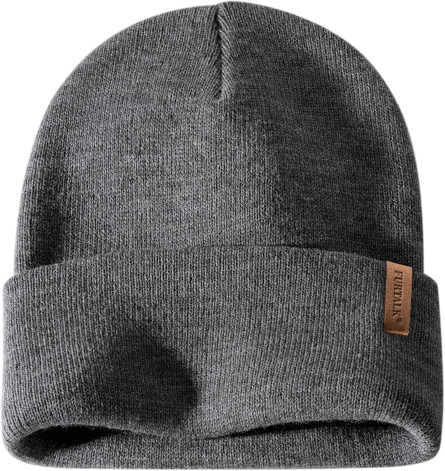 FURTALK Beanie for Men Women Cuffed Thick Knitted Winter Hat Skull Cap | Amazon (US)