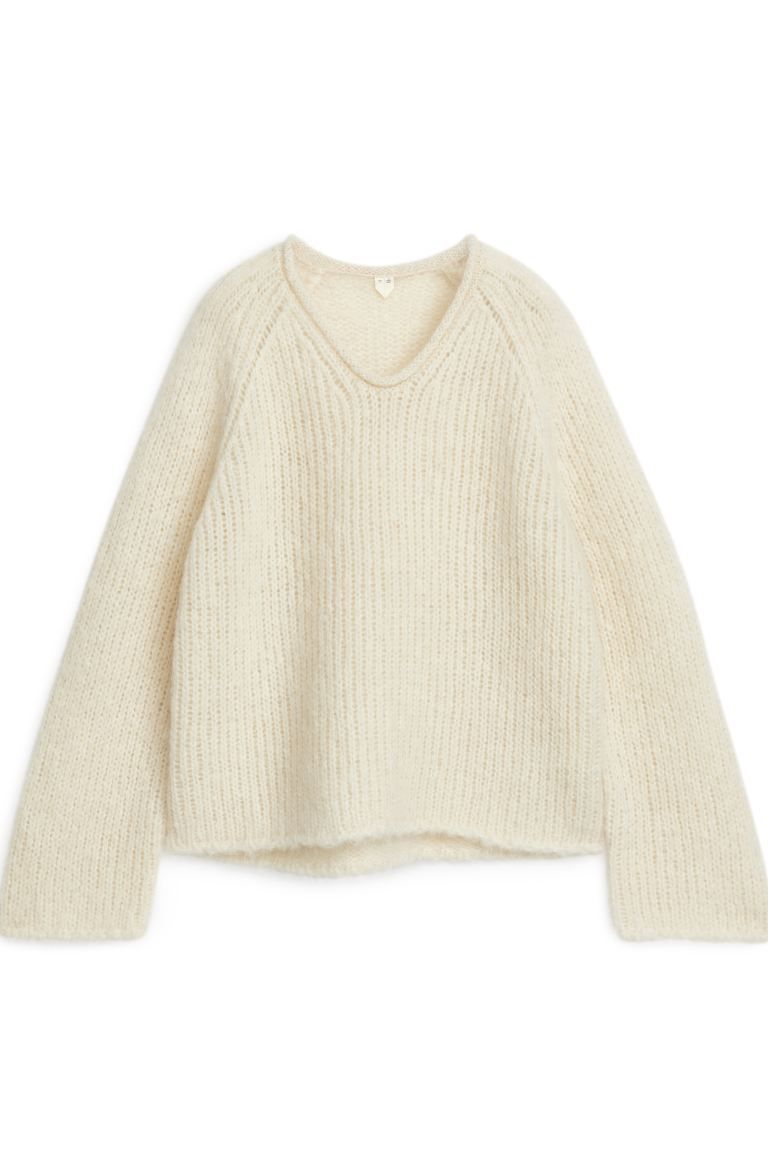 Loose-Knit Wool-Mohair Jumper | H&M (UK, MY, IN, SG, PH, TW, HK)