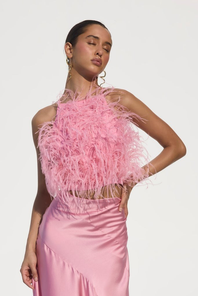 JOEY FEATHER TOP - SHELL PINK | Cult Gaia - US