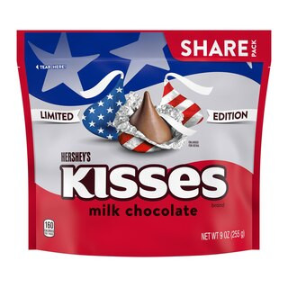 Hershey's Kisses Milk Chocolate Red White & Blue Candy, 9 OZ | CVS Health