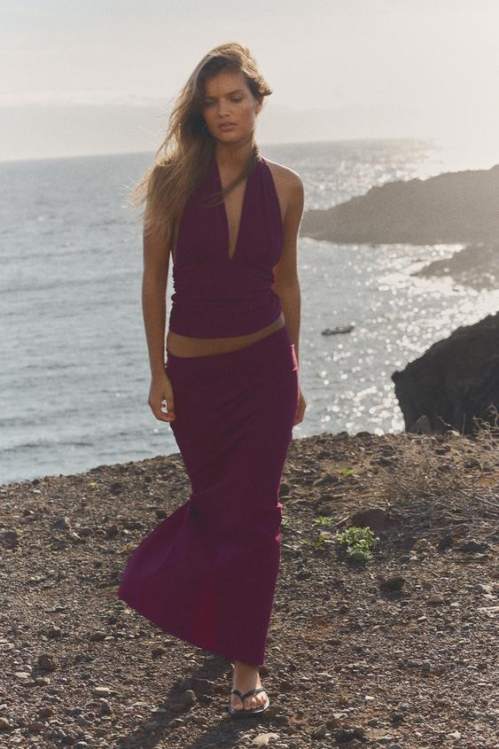 RUCHED HALTER TOP | Zara US