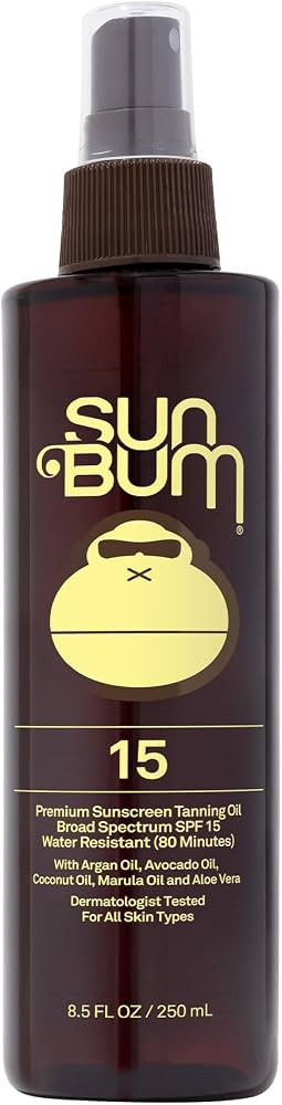 Sun Bum SPF 15 Moisturizing Tanning Oil - Vegan and Hawaii 104 Act Compliant (Octinoxate & Oxyben... | Amazon (US)