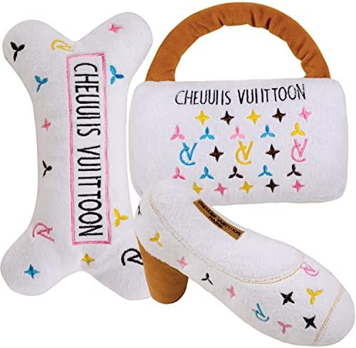 Designer Dog Toys,Dog Birthday Toy,Luxury Dog Toys,Fancy Dog Toy,Unique Squeaky Parody Brand Plus... | Amazon (US)