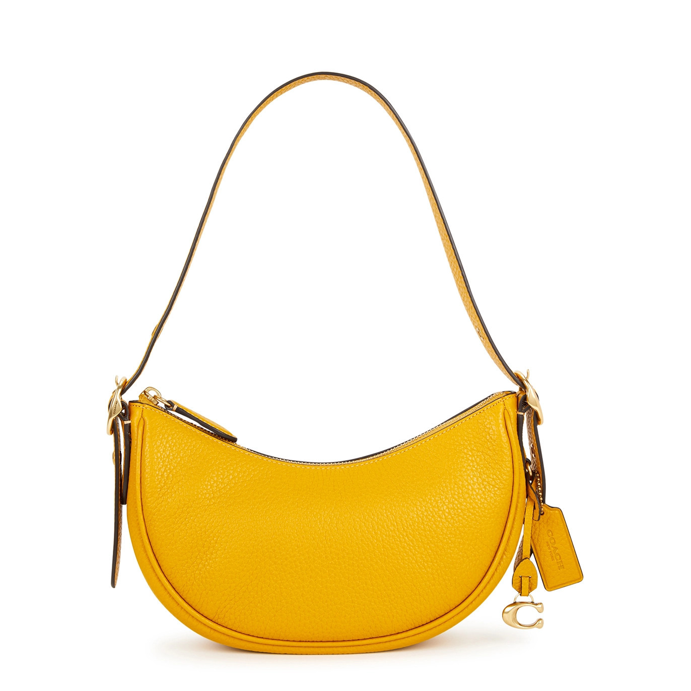 Coach Luna Leather Shoulder Bag - Yellow | Harvey Nichols (Global)