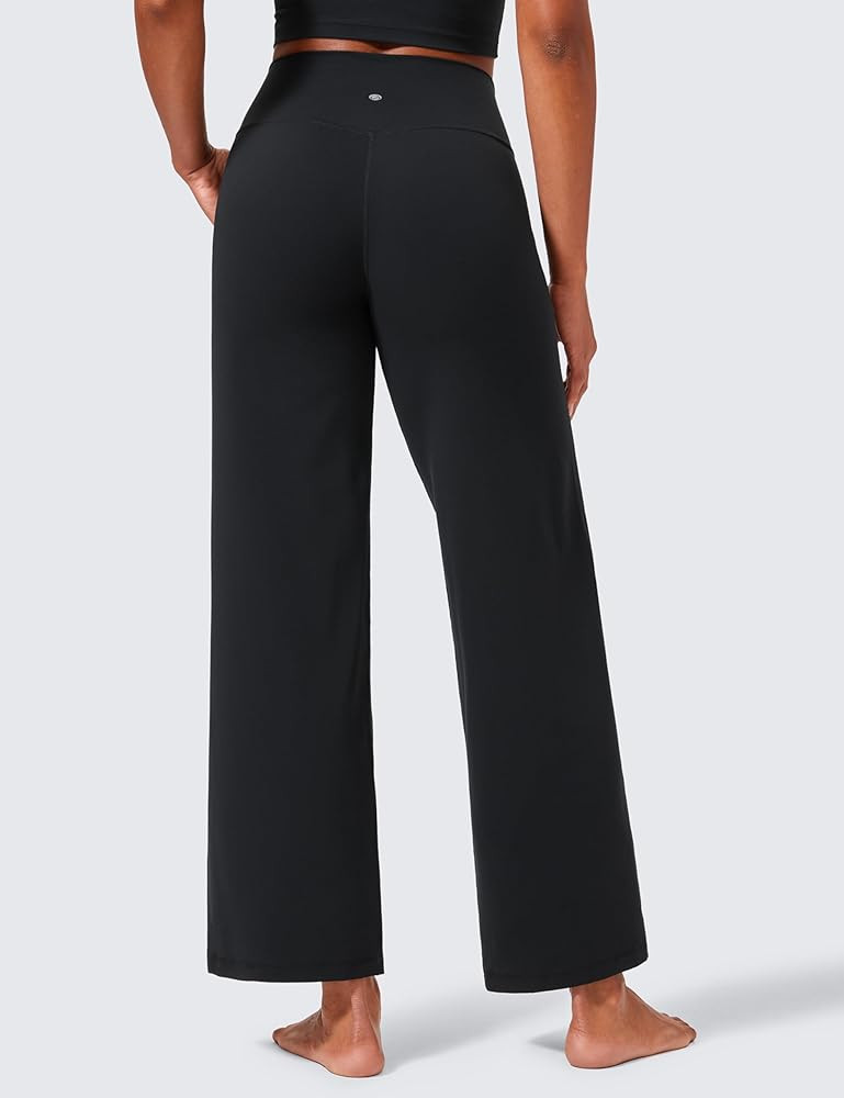 CRZ YOGA Womens Butterlift High Waisted Wide Leg Pants with Pockets 29"/31"/33" - Yoga Lounge But... | Amazon (US)