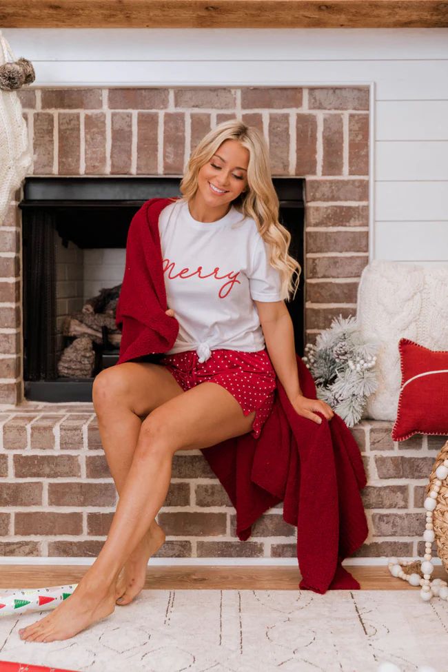 Wishing On Tomorrow Red Polka Dot Pajama Shorts FINAL SALE | The Pink Lily Boutique