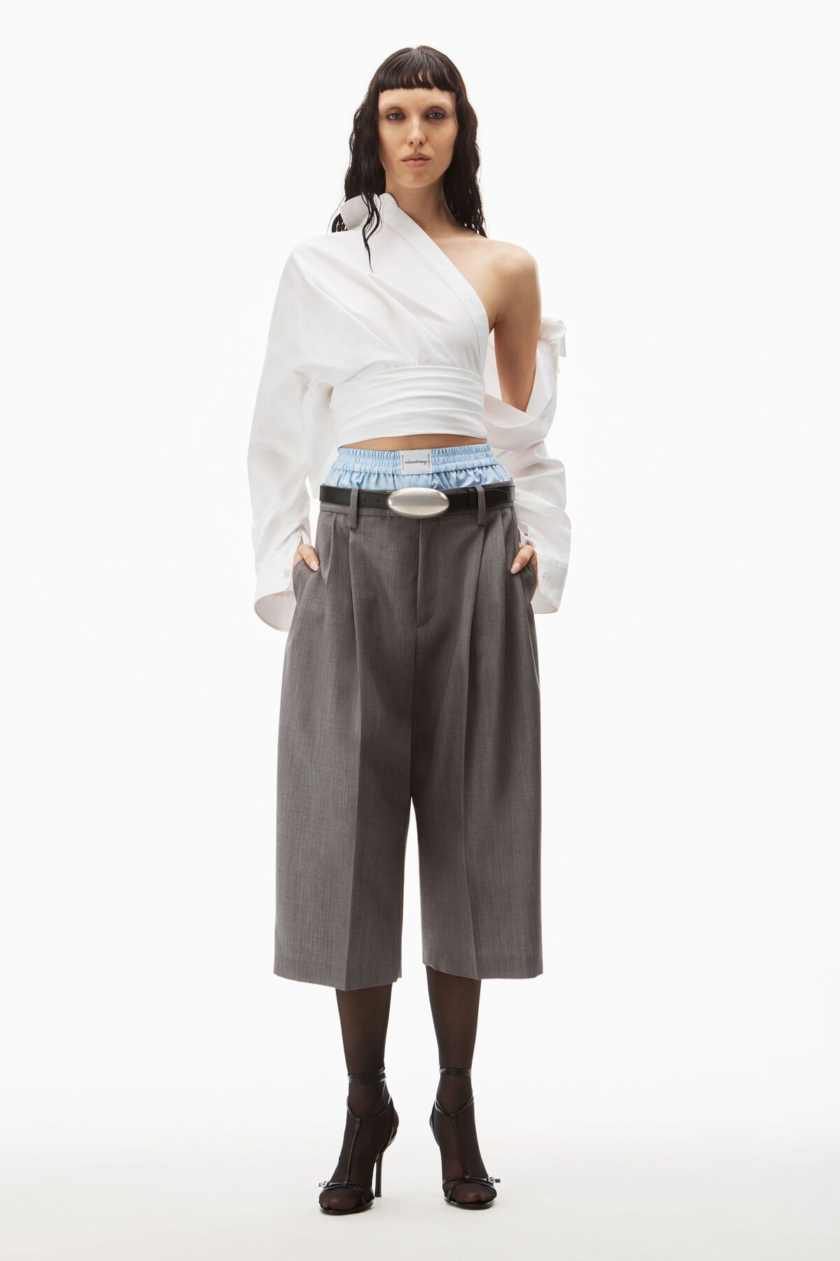 LAYERED TAILORED CULOTTE IN WOOL BLEND | Alexander Wang APAC