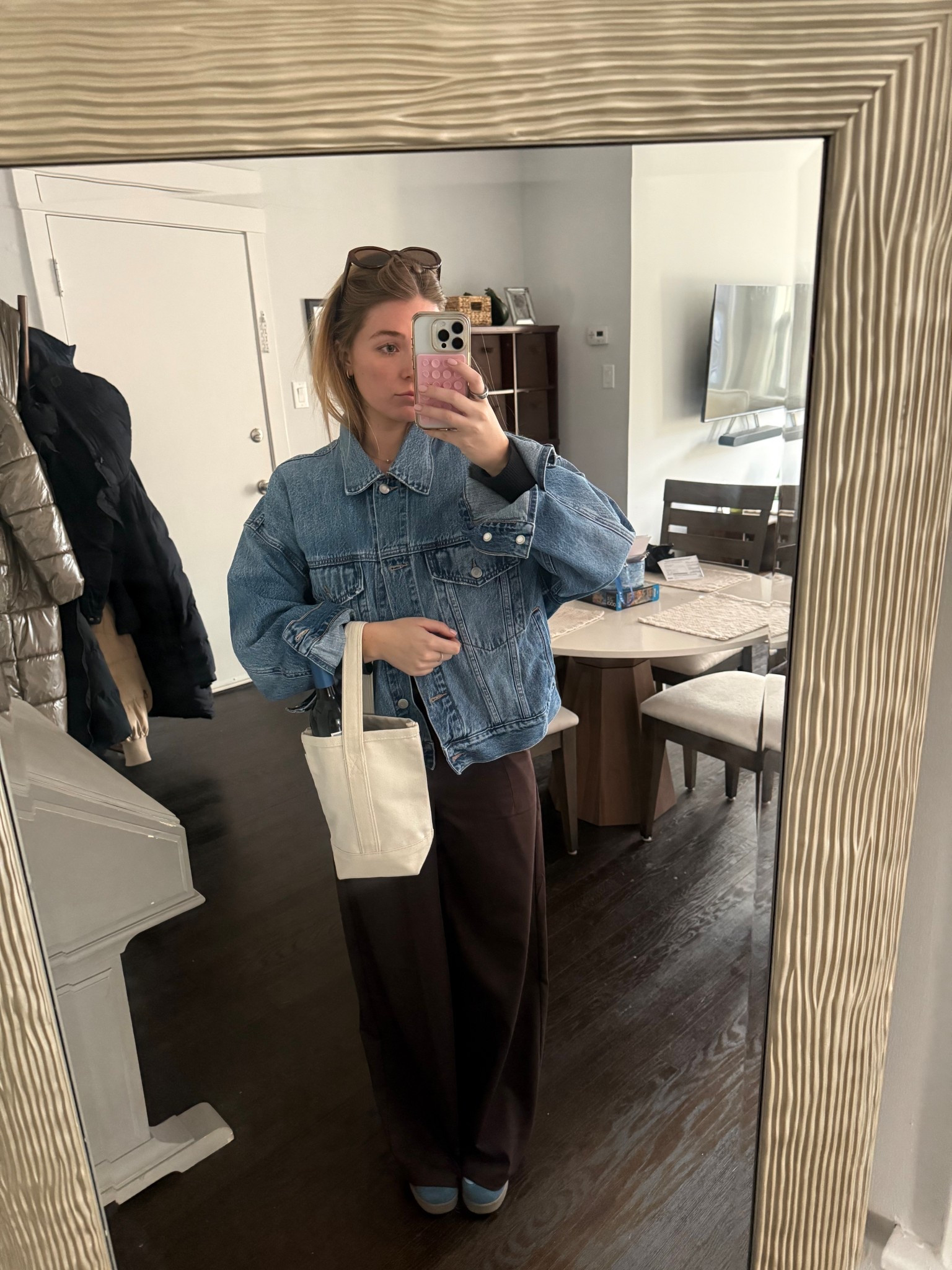 Such a big fan of Jean jacket season

#LTKgrwm #LTKootd #LTKU