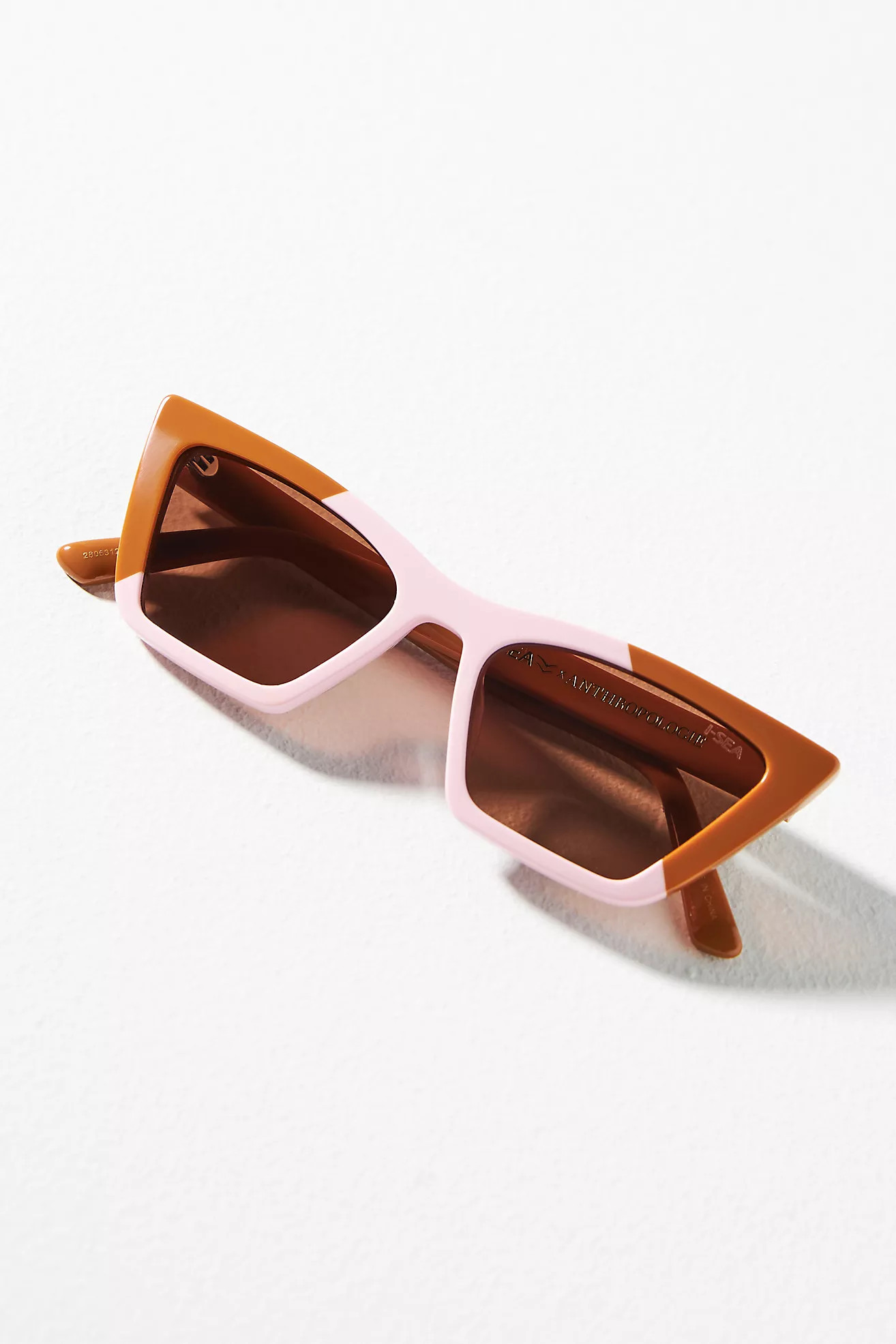 I-SEA x Anthropologie Rosy Colorblock Sunglasses | Anthropologie (US)