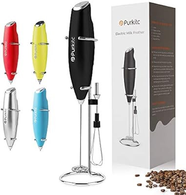 Milk Frother Handheld Detachable with Egg-beating Head and Support Stand Electric Milk Coffee Hig... | Amazon (US)