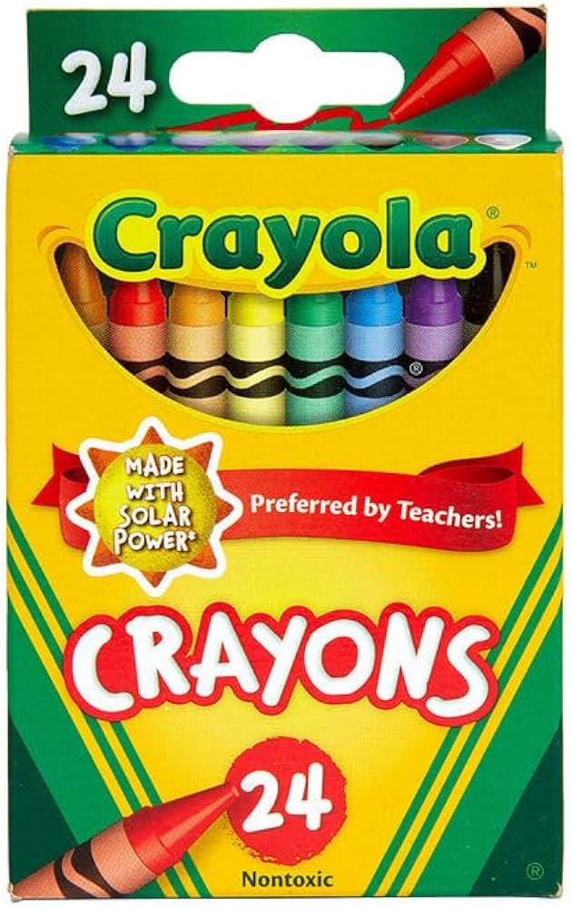 975 Supply 1 pack Crayons, Classic Colors, Crayons For Kids, School Crayons, Assorted Colors - 24... | Amazon (US)