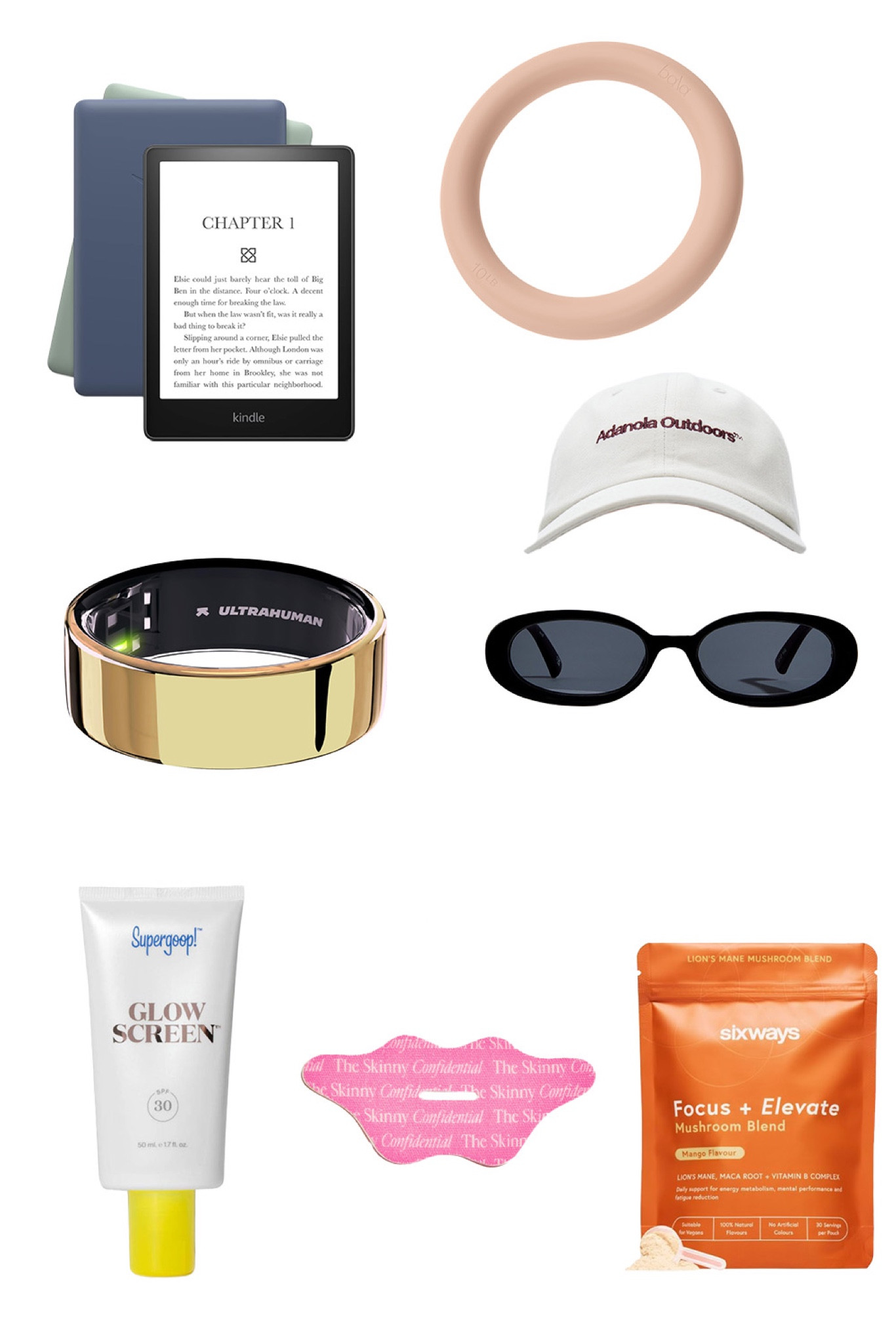 Wellness Girl Essentials 🤍

Brands:
Kindle 
Skinny confidential
Supergoop  
Bala
Adanola
Sixways
Ultrahuman 
Le Specs 

#LTKstyletip #LTKautumn #LTKuk