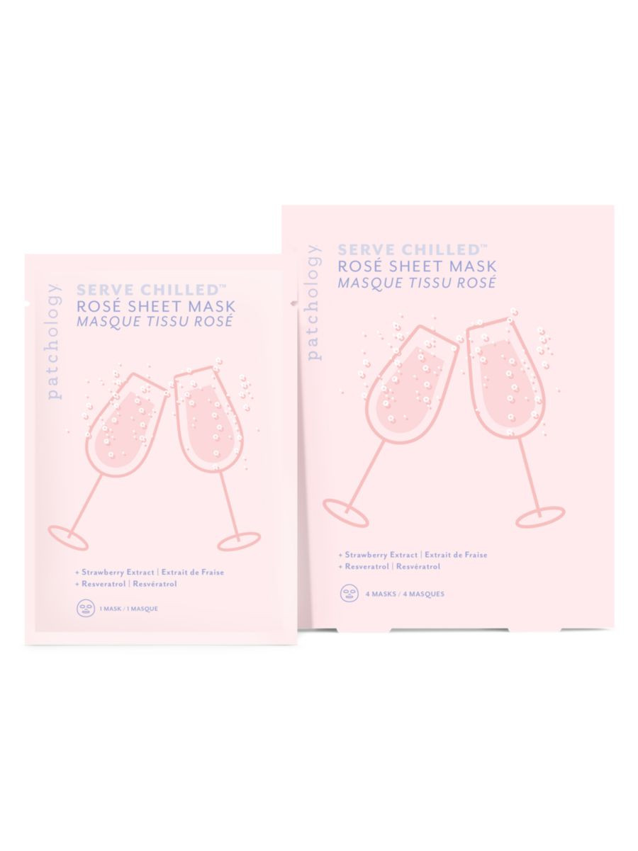Serve Chilled™ 4-Piece Rosé Sheet Mask Set | Saks Fifth Avenue