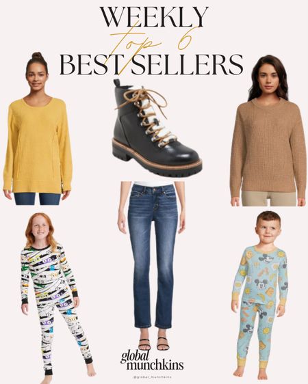 Last weeks top 6 best sellers! Walmart has been killing it with clothes for the whole family. My favorite winter boots are in stock again at Target. The kids loved the Halloween glow in the dark pjs!

#LTKover40 #LTKHalloween #LTKstyletip