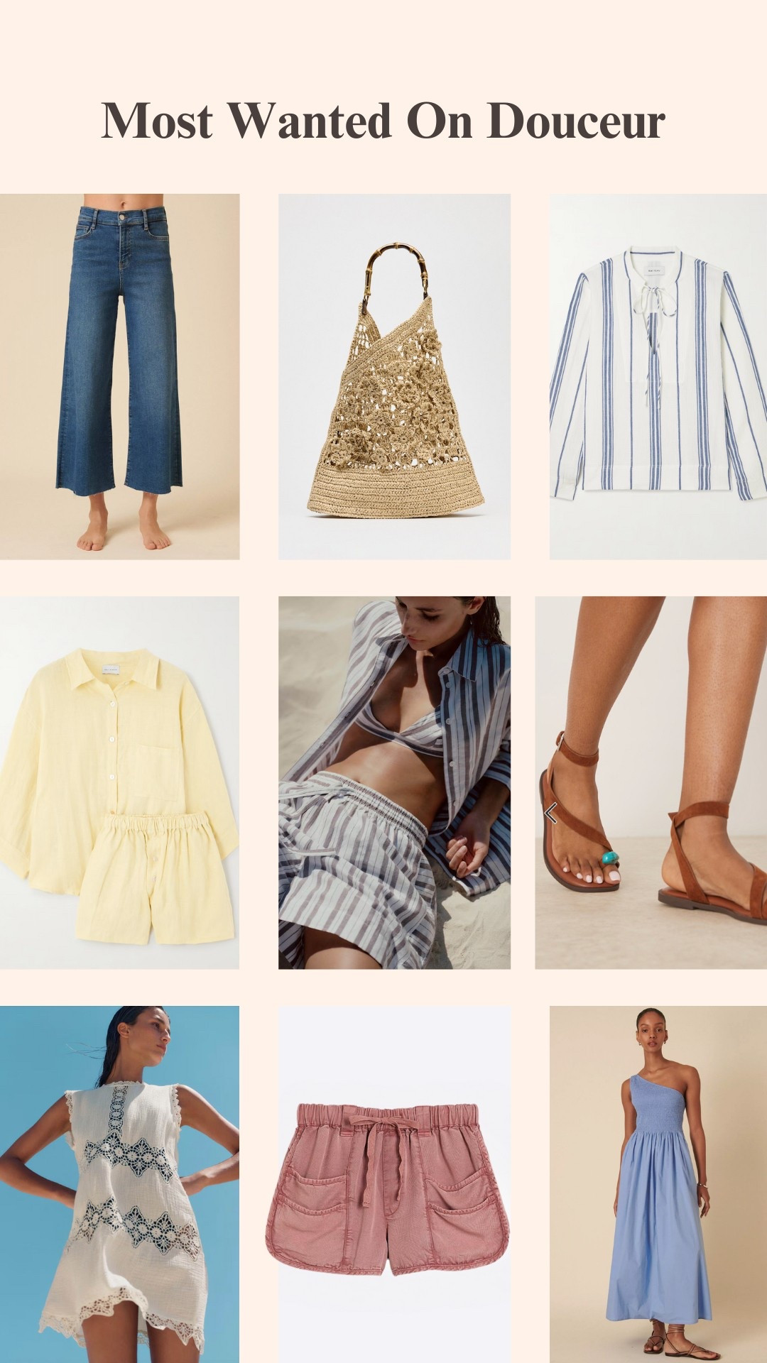 Most Wanted on Douceur this week ❤️


Spring Fashion, 
Summer Fashion, 
Spring Style, 
Summer Style, 
Cropped Jeans, 
Floral Tote Bag, 
Striped Shirt,
Summer Set, 
Sandals, 
Beach Dress, Shorts, 
One Shoulder Dress, 
Midi Dress, Blue Dresss

#LTKsummer #LTKspring #LTKuk
