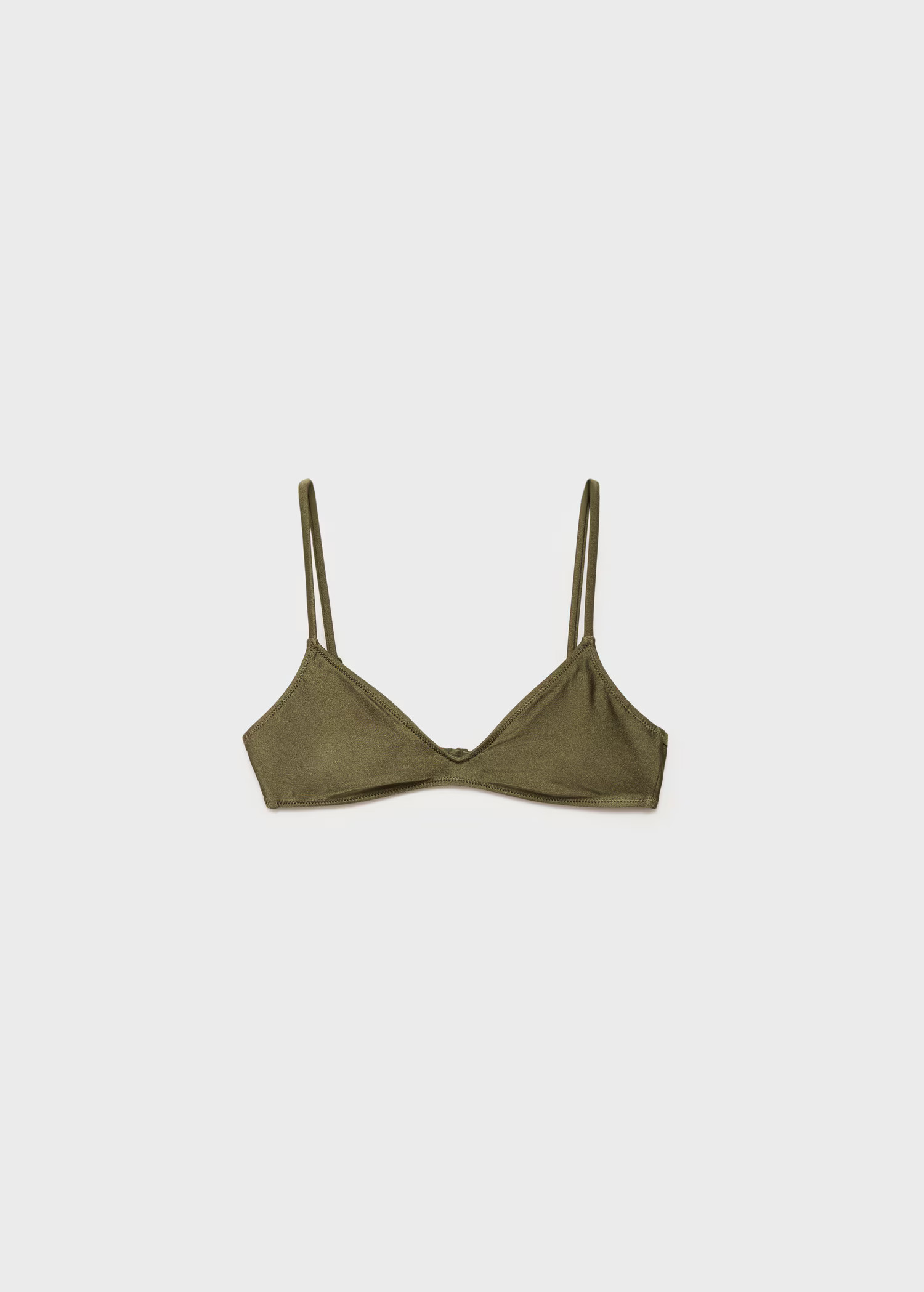 Satin-finish bikini top - Women | MANGO United Kingdom | MANGO (UK)