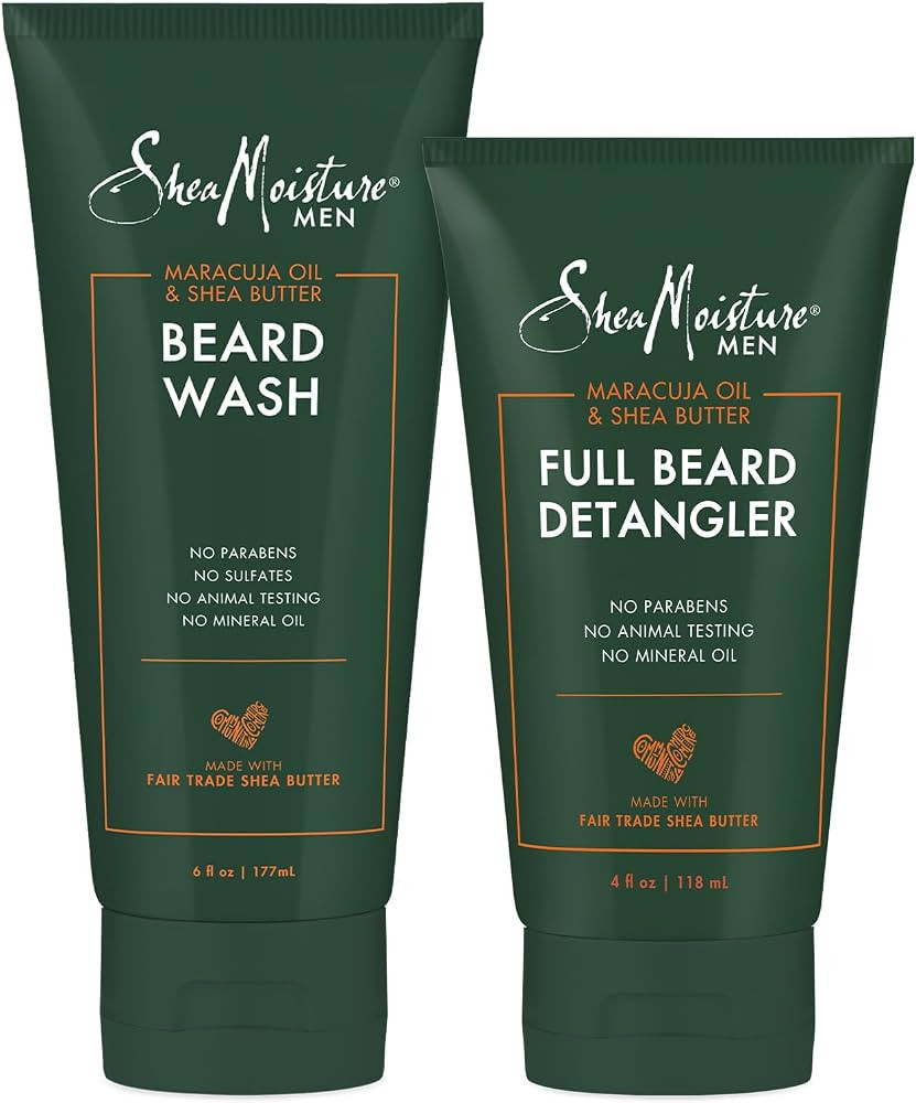 SheaMoisture Beard Wash & Beard Detangler Set - Fair Trade Organic Shea Butter, Coarse Hair, Men'... | Amazon (US)