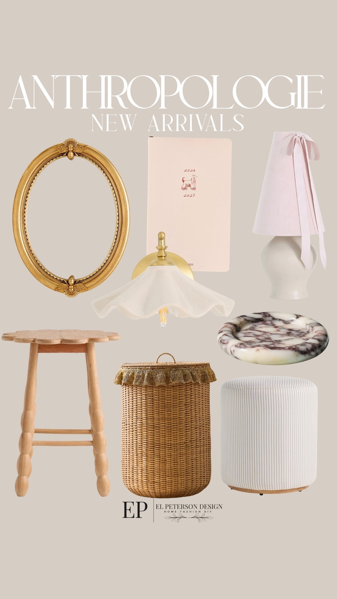 Anthropologie 
New arrivals
Mirror
Still
Basket
Wall sconce
Bowl
Ottoman
Table lamp
Journal

#LTKHome