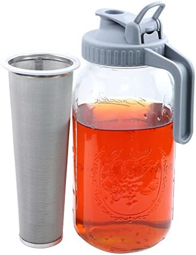 Cold Brew Mason Jar Iced Coffee Maker 64 Oz Wide Mouth Jar Cold Brew Pitcher With Coffee Filter F... | Amazon (US)