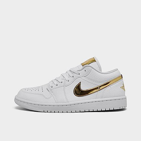 Jordan Women's Air Retro 1 Low SE Casual Shoes in White/White Size 12 Leather | Finish Line (US)