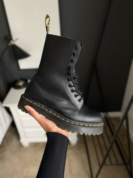 1 year later I’m still in love with this boot and it is hold up so well.  Definitely worth the investment! I love the edgy style it adds to my outfits during the fall and winter months. I have a size EU 39 and I’m an US womens 8 and they fit me perfectly.

Combat boots, boots, black boot, doc marten, quality shoes, platform boot, rain boot, leather boot

#LTKshoecrush #LTKGiftGuide