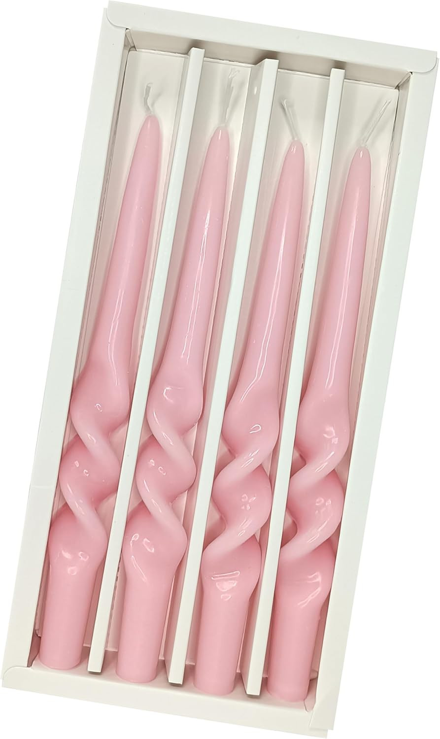 Spiral Taper Candles Twisted Candlesticks Pink Candle Stick Long Tapered Candles Unscented Candle... | Amazon (US)
