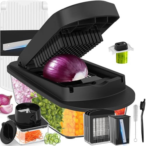 8-Blade Cook Tool & Gadget Sets, Egg Slicer Chopper Grater Set, Black | Amazon (US)
