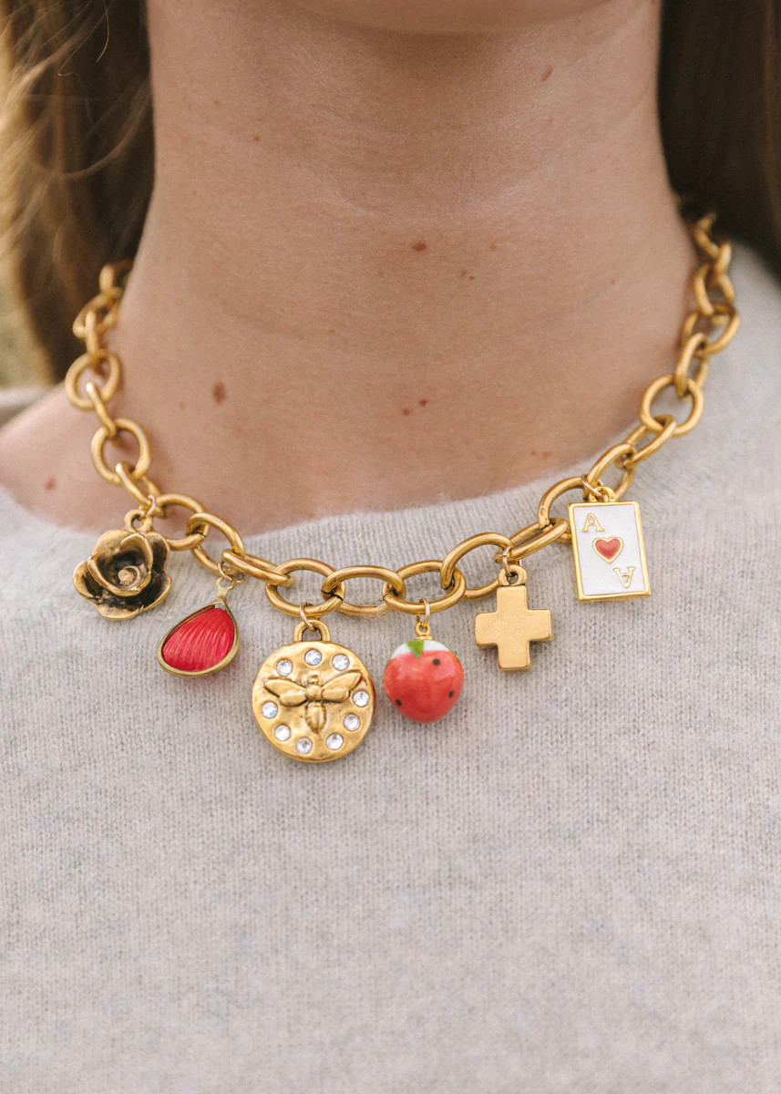Strawberry Charm Necklace | Logan Tay